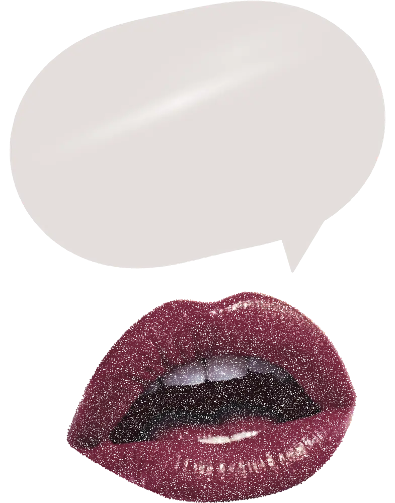 Lips with a speech bubble