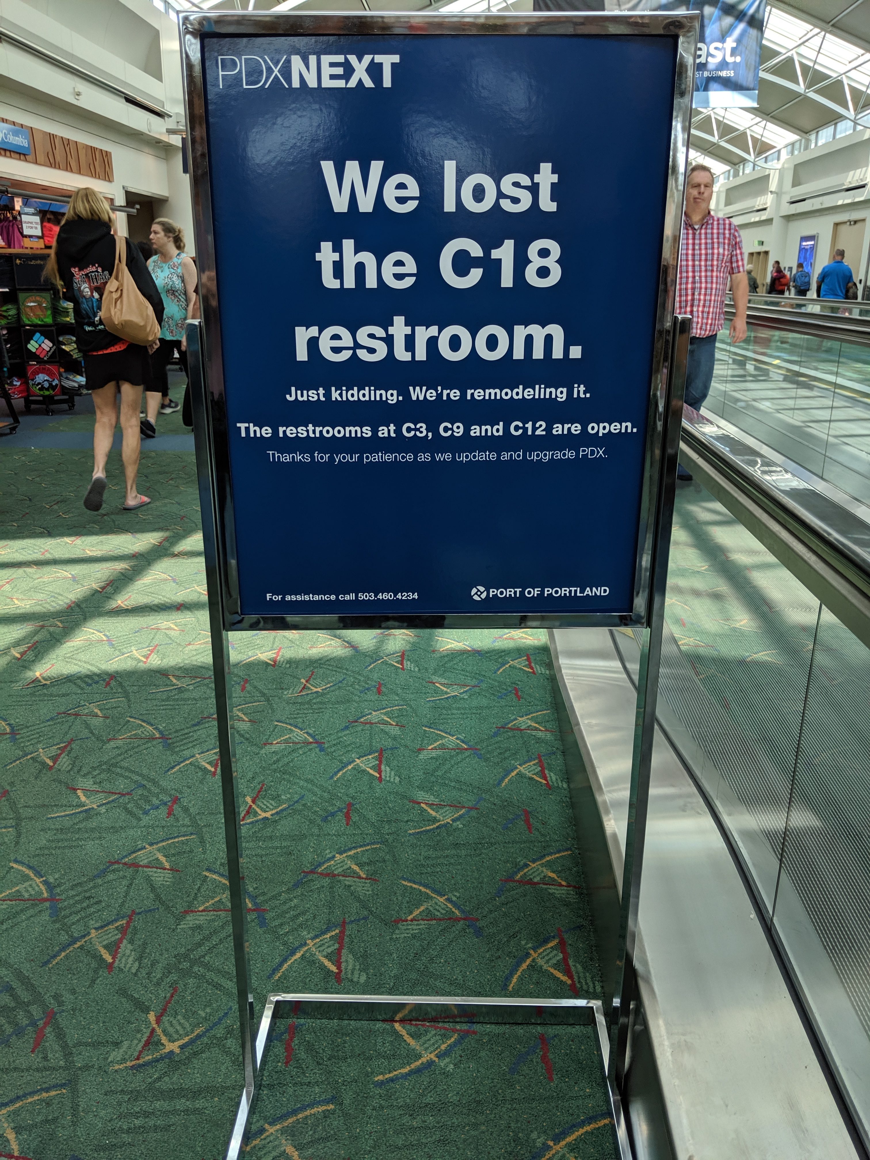 Make people feel something. A sign with amazing copy spotted at the Portland airport
